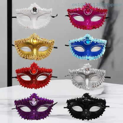 1 Pc Venetian Masquerade Mask Women Eye Mask Cosplay Prom Props Nightclub Face Mask Party Needs Accessory