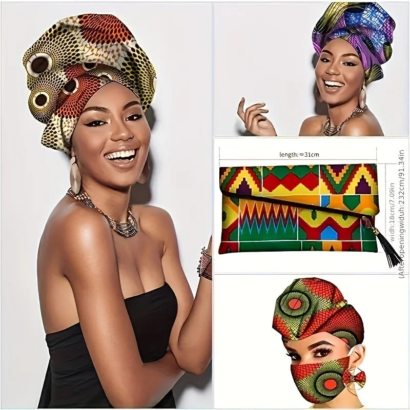 8PCS 50 * 40cm/19.7 * 15.7in new African wax fabric DIY handmade patchwork fabric group polyester digital printed fabric
