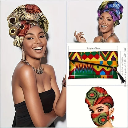 8PCS 50 * 40cm/19.7 * 15.7in new African wax fabric DIY handmade patchwork fabric group polyester digital printed fabric
