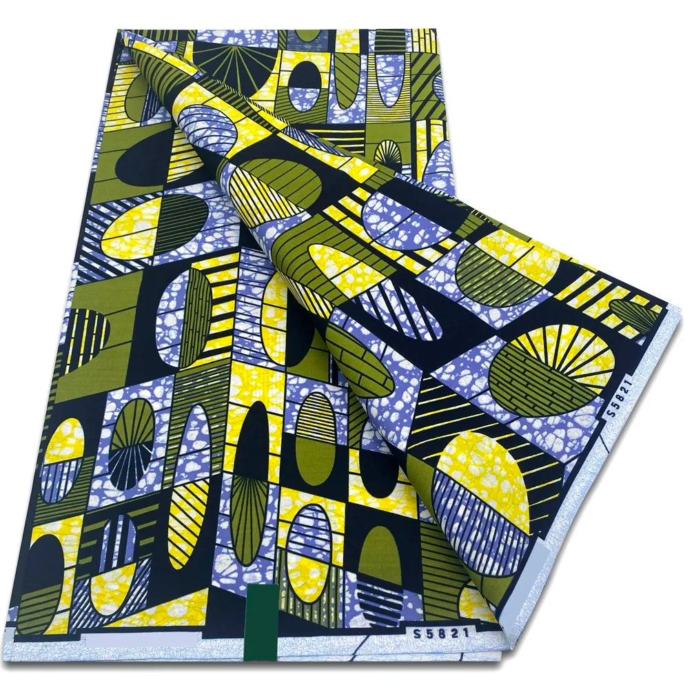 African Real Wax Prints Fabric Ankara Wax 100% Cotton Fabric Guaranteed Veritable Original Sewing Material