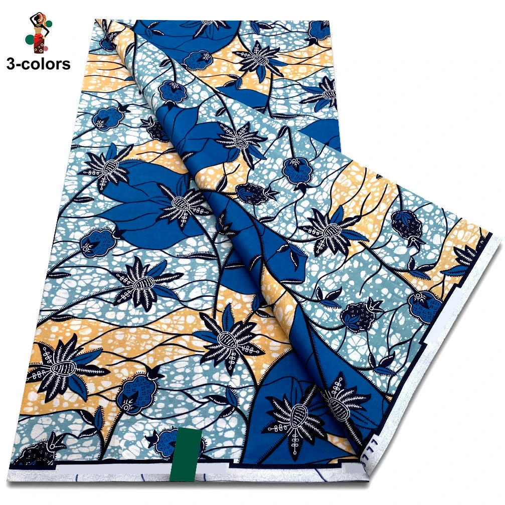 2025 Guaranteed Veritable Original African Wax Print Fabric Real Nigerian 100% Cotton Ankara Wax Fabric Soft Pagne Spuer Batik