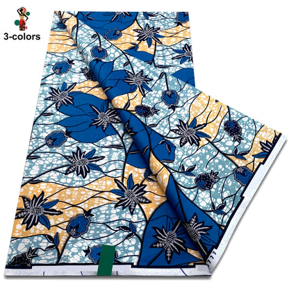 2025 Guaranteed Veritable Original African Wax Print Fabric Real Nigerian 100% Cotton Ankara Wax Fabric Soft Pagne Spuer Batik