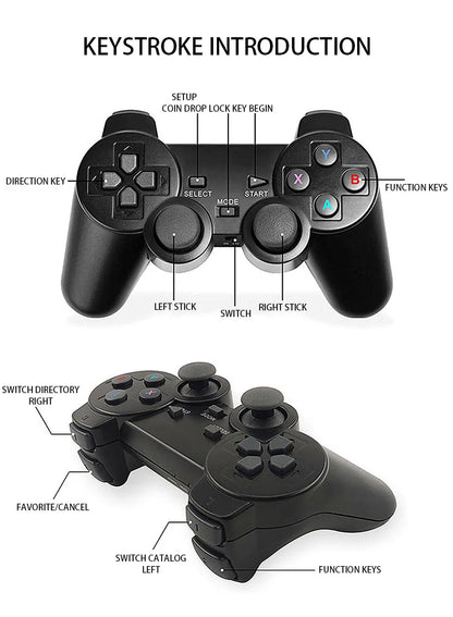 Upgraded M8 Video Game Console 64G 20000 Games Retro handheld Game Console Wireless Controller Lite 4K Game Stick For Xmas Gifts