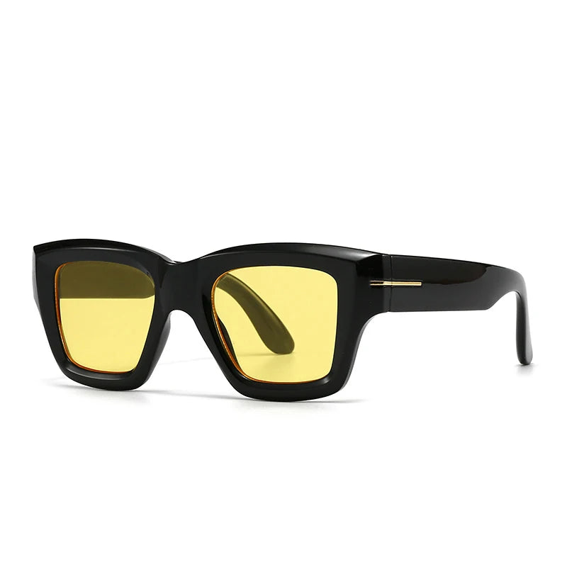 Tinted Thick Frame Myopia Sunglasses Men Women Prescription Nearsighted Glasses Full Frame Outdoor Shade Sunglasses -0.5 To -6.0