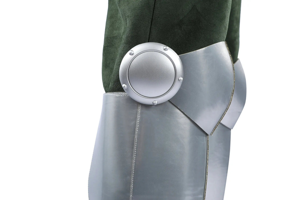 Doctor Doom Cosplay Costume Green Suits Silver Mask Silver Boots