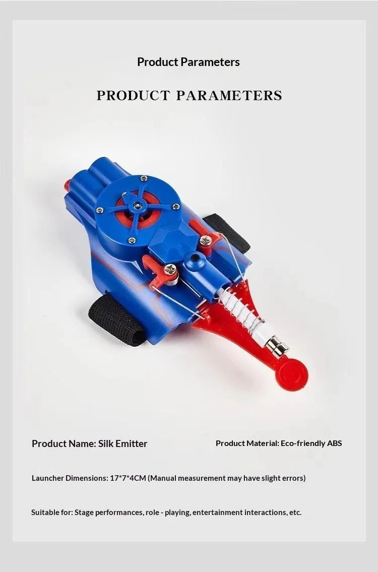 Electric Auto Retractable Web Shooter Wrist Mounted Web Launcher Novelty Cosplay Prop For Adult Role Play Collectible Ornament