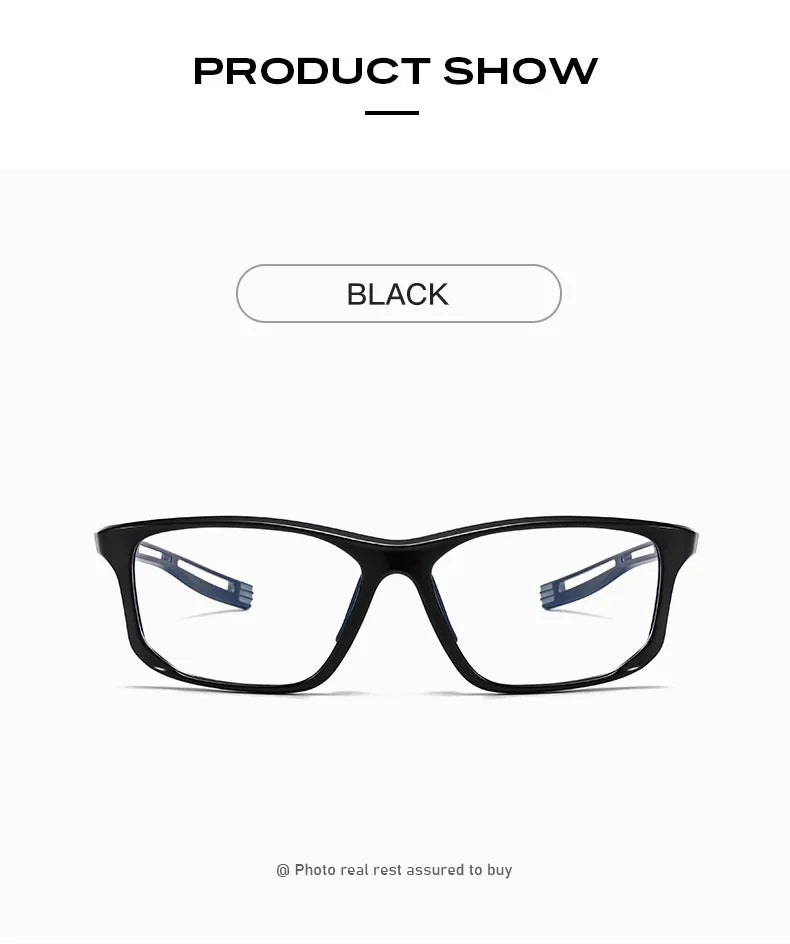 YIMARUILI Ultra-light TR90 Sports Glasses Men and Women Outdoor Cycling Fashion Square Optical Prescription Eyeglasses Frame 300