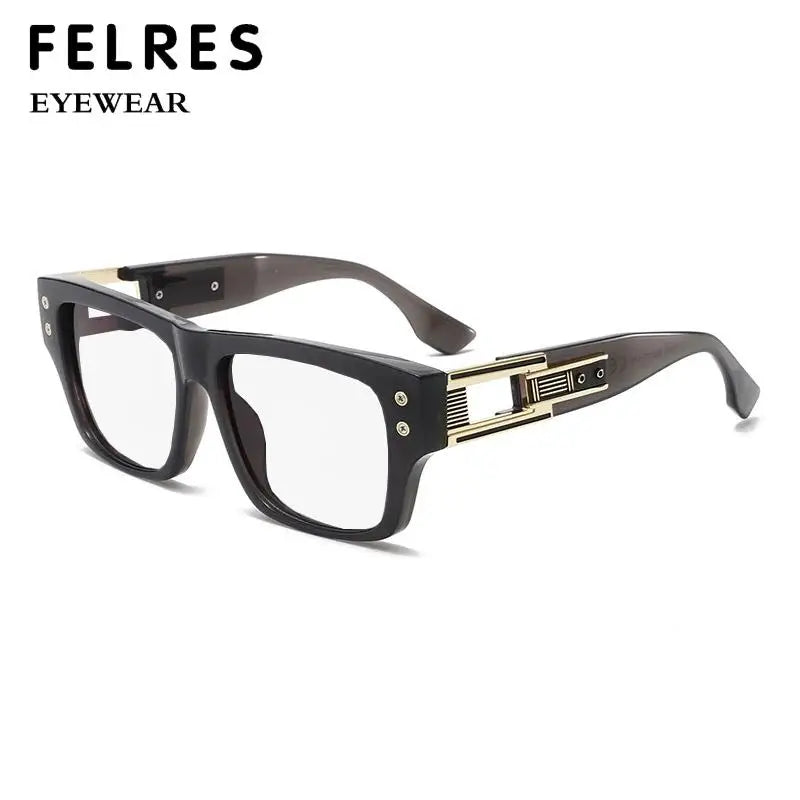 Retro Square Thick Frame Anti Blue Light Reading Glasses Men Finished Prescription Optical Glasses Brand Design Classic Readers