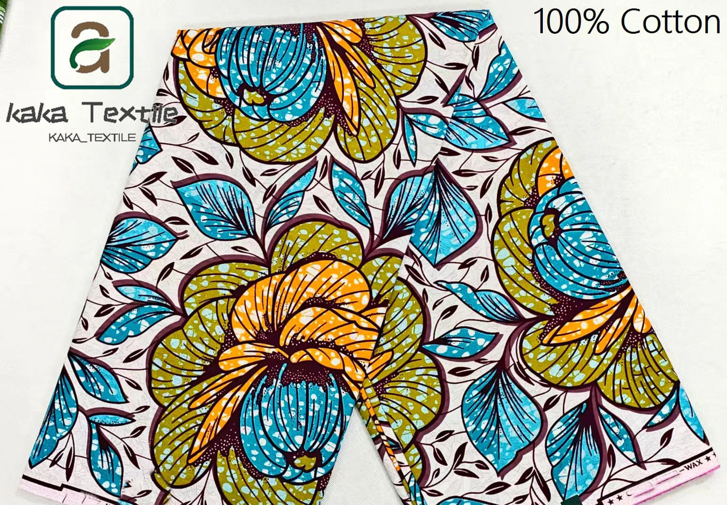 New Super Tissu Ankara Good Real Prints African Wax Fabric Soft Pagne Cotton Material Kente 6YARDS Stuff Blue Batik For Sew