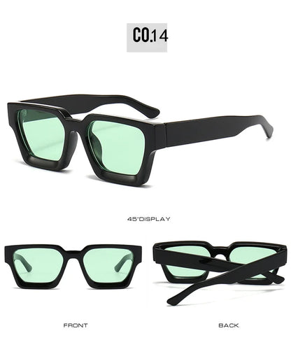 JNPCXI Fashion Square Women Luxury Sunglasses Retro Green Brand Designer Men Trending Sun Glasses Shades UV400