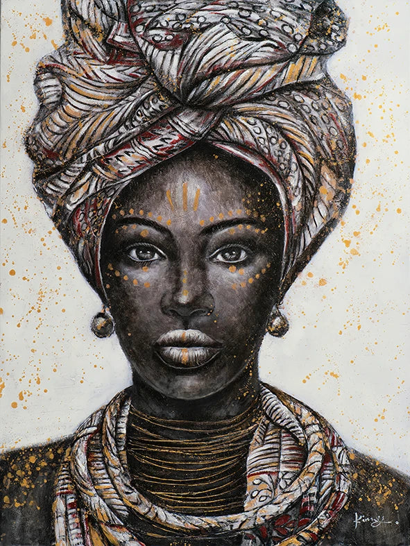 Abstract Figure Canvas Painting African Women Portrait Posters And Prints Wall Art for Living Room Home Decor Picture No Frame