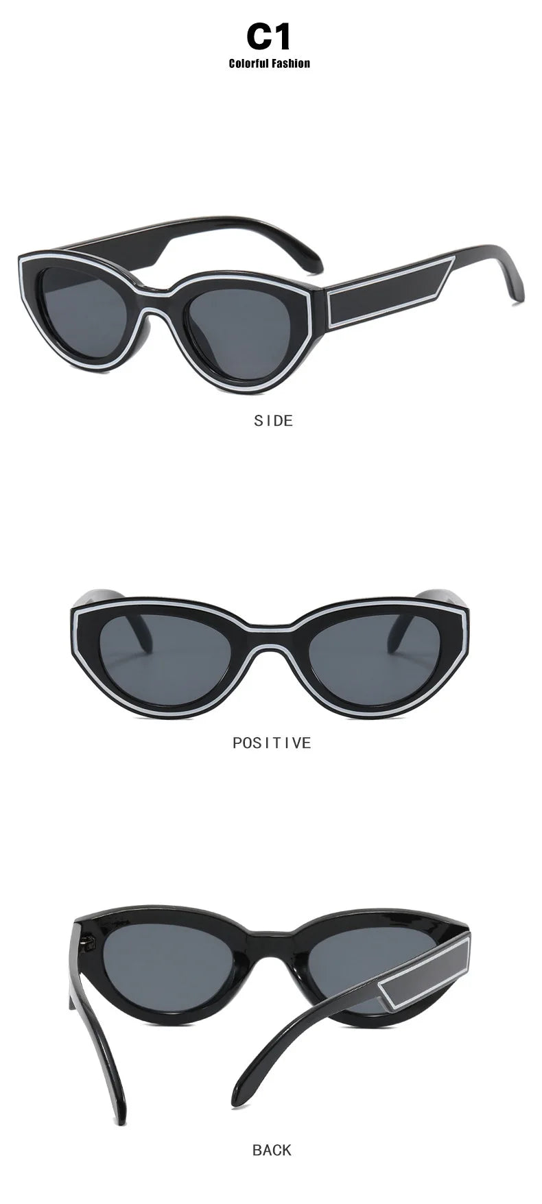 QVQV Luxury Brands Cat Eye Sunglasses Woman 2026 New Vintage Polygon Sun Glasses Man Travel Beach Eyewear Trendy Shades Female