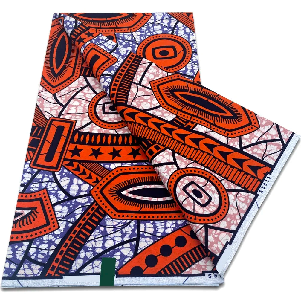 African Real Wax Prints Fabric Ankara Wax 100% Cotton Fabric Guaranteed Veritable Original Sewing Material