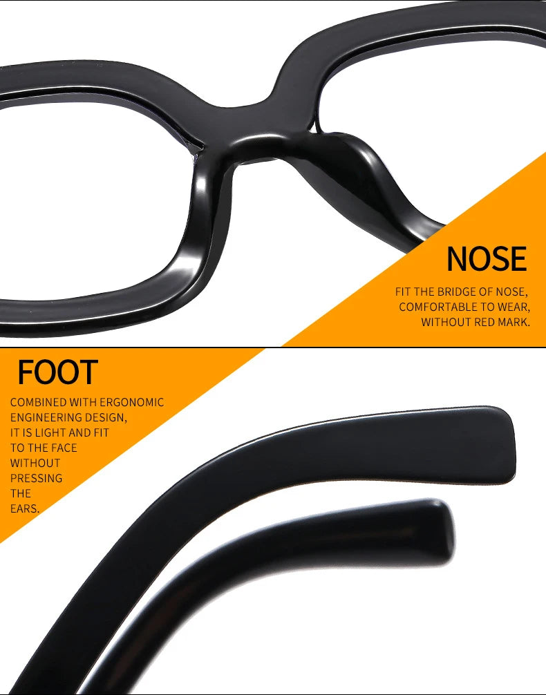 Fashion Unique Oval Blue Light Blocking Glasses Frame Women Large Colorful Gradient Eyeglasses Luxury Designer Reading Glasses