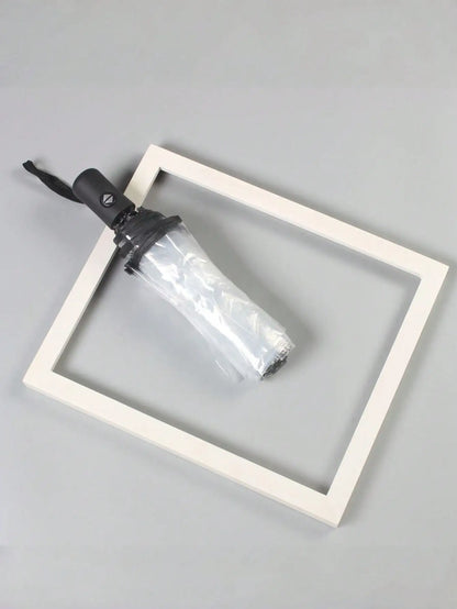 1PC Transparent Automatic Folding Umbrella | 8-rib Wind-Resistant Design | Essential for Commuters and Travelers
