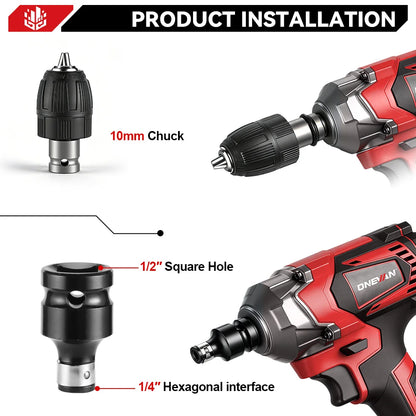 ONEVAN 1200N.M Brushless Cordless Electric Impact Wrench Portable Screwdriver Drill Repair Power Tool For Makita 18V Battery Pin