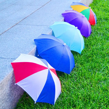 Foldable Head Umbrella Hat Windproof Fishing Head Wearing Sunshade Rain Gear Outdoor Portable Umbrella Camping Beach Head Hats