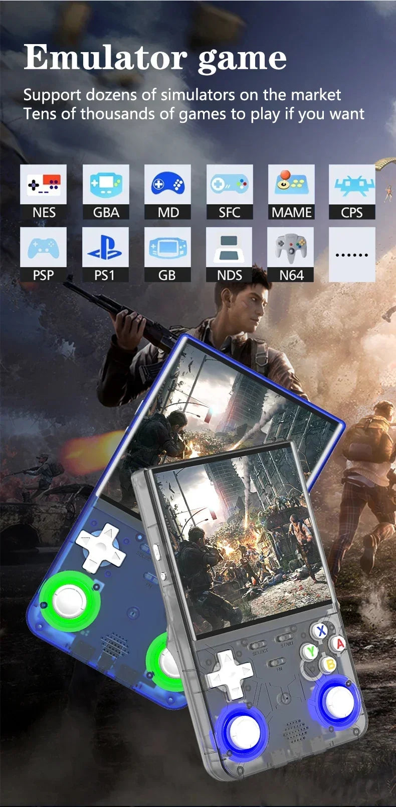 2026 Linux System R36 ULTRA Open Source Video Game Console 4 0inch IPS Handheld Game 64G 20000 Plus Games Retro Pocket Player