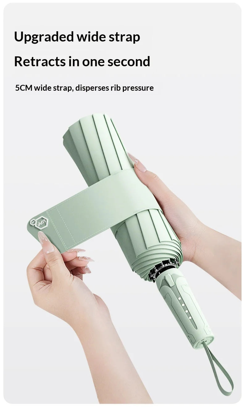Automatic Umbrella, Windproof and Rainstorm-Resistant, Foldable Umbrella for Sunny and Rainy Days, Sunshade Umbrella