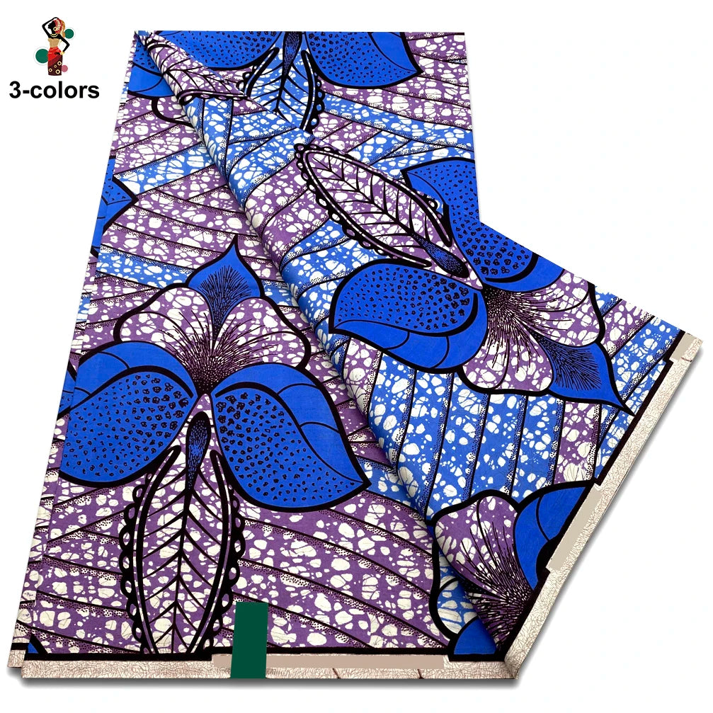 2025 Guaranteed Veritable Original African Wax Print Fabric Real Nigerian 100% Cotton Ankara Wax Fabric Soft Pagne Spuer Batik