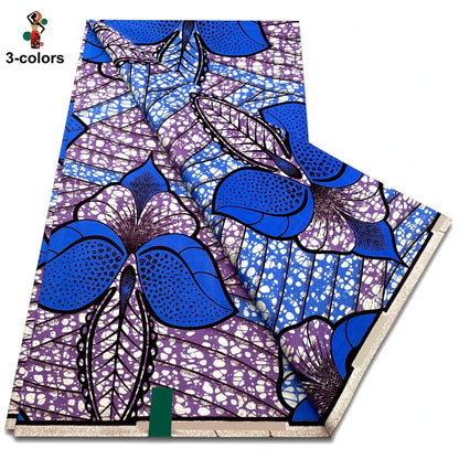2025 Guaranteed Veritable Original African Wax Print Fabric Real Nigerian 100% Cotton Ankara Wax Fabric Soft Pagne Spuer Batik