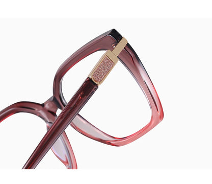 R57522 Women Tr90 Blue Light Blocking Glasses Frame Comfortable Spring Hinge Presbyopia Eyeglasses Customizable Diopters