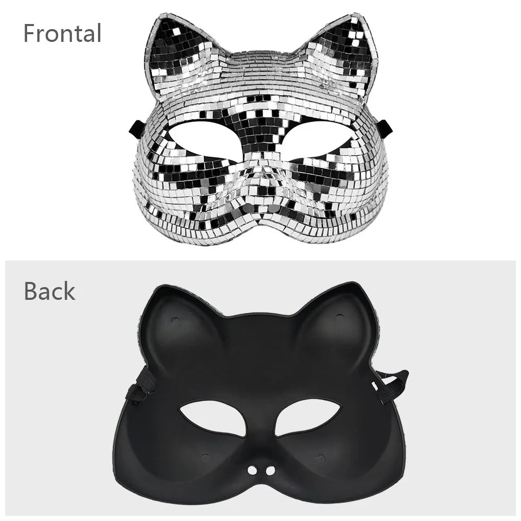 2025 New Disco Ball Glitter Face Mask Cosplay Shining Queen Halloween Party Costumes Accessories Men Fashion Masks