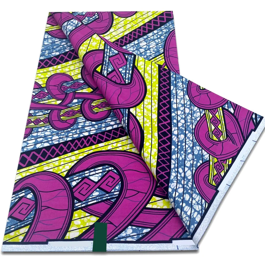 African Real Wax Prints Fabric Ankara Wax 100% Cotton Fabric Guaranteed Veritable Original Sewing Material
