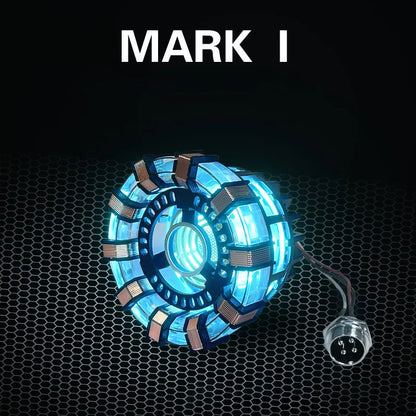 Avenger Iron Man Mk1 Arc Reactor Tony Stark Heart Of Mark Figure Led Light Model Superhero 1:1 Cosplay Toys Chest Lamp Kids Gift