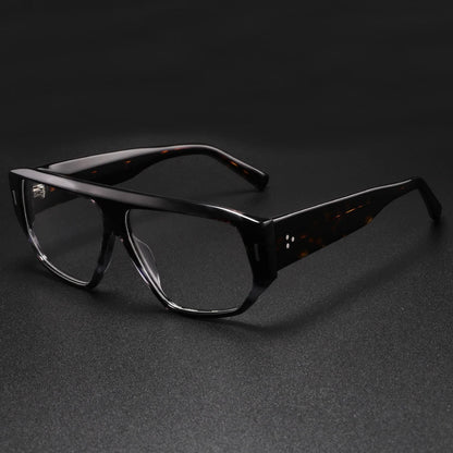 Luxury Brand Designer Thick Acetate Oversized Frame for Men Women Trendy Optical Eyewear Stylish Shield For Men lentes de sol
