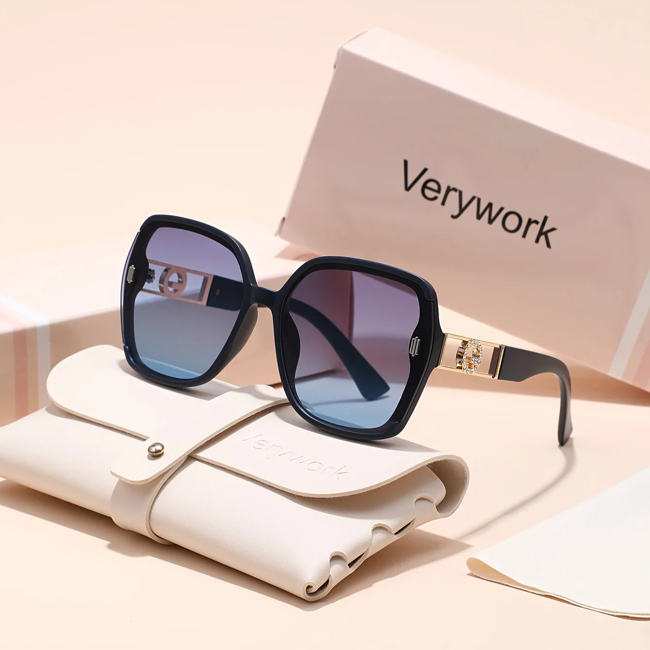1PC, women's classic retro square fashion glasses - UV-blocking sunglasses, high-end sunglasses, perfect gift choice