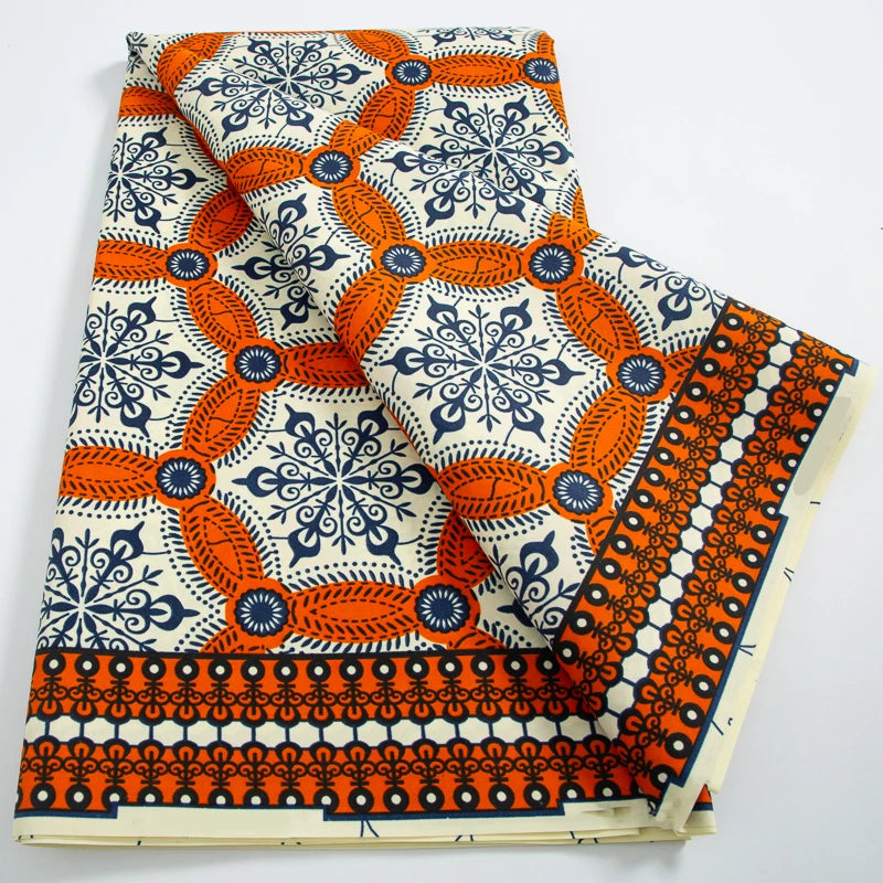 African New Wax Fabric Nigeria Ankara Wax Fabrics Newest Design Block Prints Batik Dutch For Dresses Sewing Cloth Materials