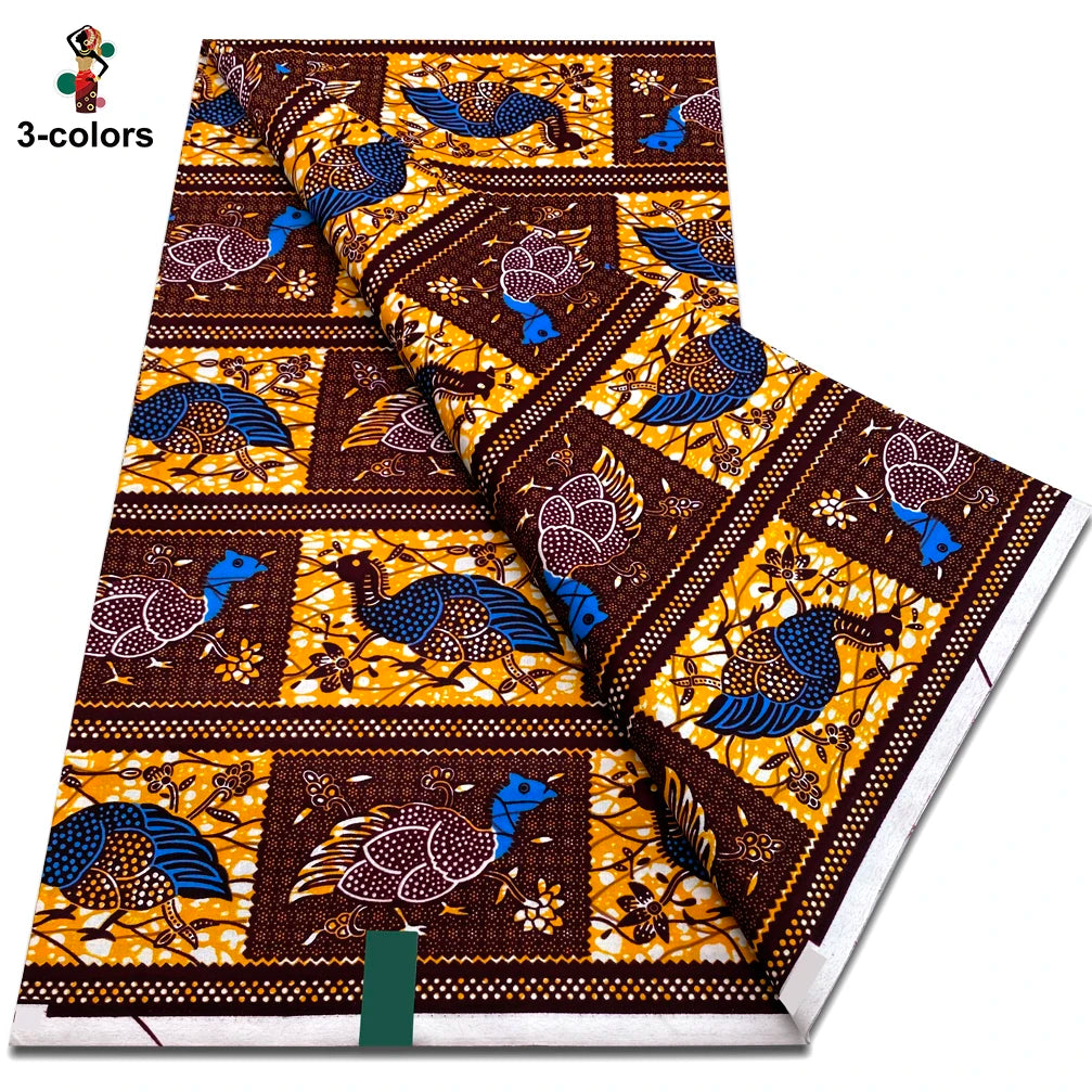 2025 Veritable Wax Guaranteed Real Wax Print Fabric dutch hollandais Pagne African Wax Fabric 6 yards