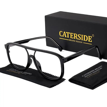 CATERSIDE Fashion Punk Reading Glasses Large Square Frames Design Man Women Casual Optical Frames Ideal Choice for Gifts