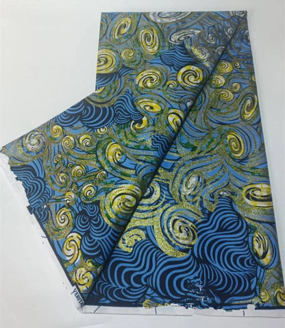 Grand Super 100% Cotton African Wax Fabric High Quality Wax Print Ankara Fabric For Sewing 6yards Women Fabric