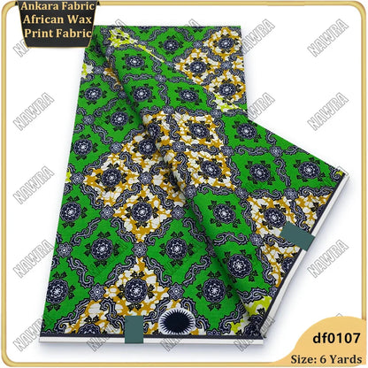 Fashionable African Real Wax Print Fabric 2026 Latest Design Ankara Wax Fabric Soft 100% Cotton Pagne Women Dress Loincloth ﻿