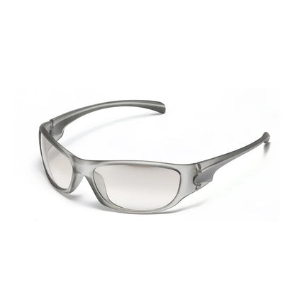 Y2K Silver Sunglasses Color Hollowed Out Future Sense Of Technology Hot Girls Net Red Sunglasses Women Sunglasses Trendy Men