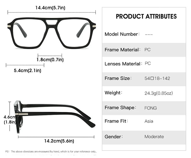 Luxury Brand Designer Reading Glasses Women 2025 Retro Double Bridge Square Eyeglass Fashion Man Optical Prescription Eyewear
