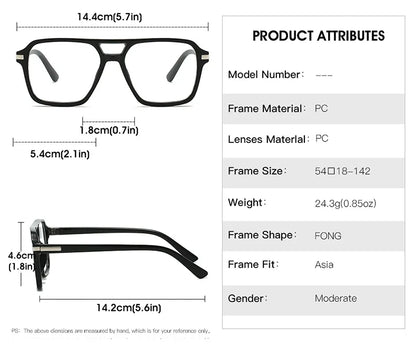 Luxury Brand Designer Reading Glasses Women 2025 Retro Double Bridge Square Eyeglass Fashion Man Optical Prescription Eyewear