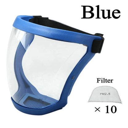 6 Colors Transparent Face Mask Full Face Shield Safety Glasses Eye Protection Windproof Dustproof Anti-splash Kitchen Tool New