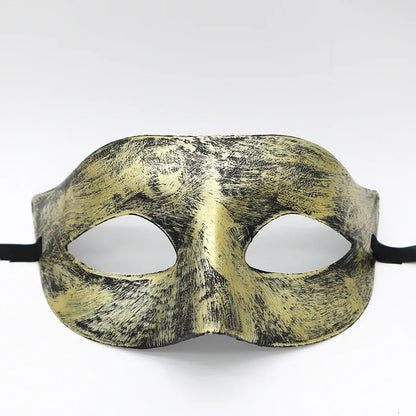1pc Amazing Mask Antique Gold and Silver Jazz Flat Head Mask Ball Party Gathering Men and Women Cosplay Half Mask Decoration