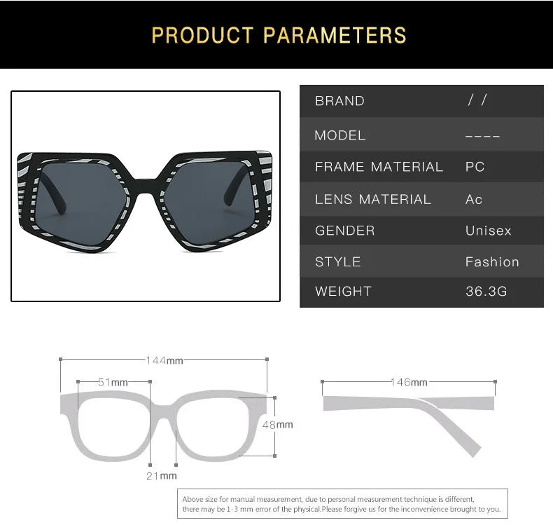 Classic Irregular Cat Eye Sunglasses Women Men Personality Design Outdoor Driving Fashion Party Sun Glasses UV400 Lentes De Sol
