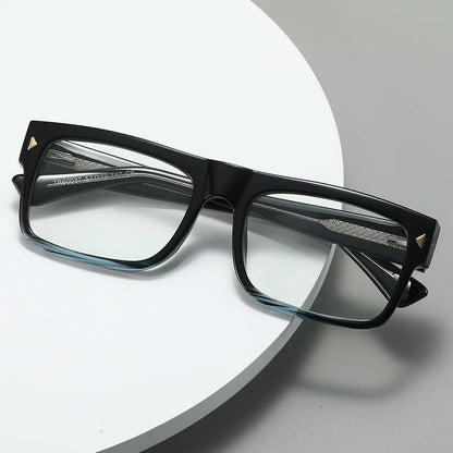 Fashion Men Prescription Myopia Glasses Luxury Brand Black Square Blue Light Blocking Eyewear Male Glasses For Vision 0 To -6.0