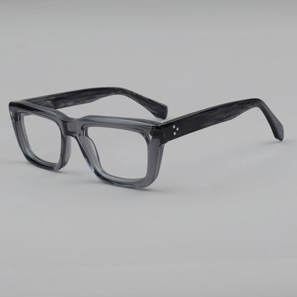 Fashion Thick Frame Acetate Glasses Men Vintage Square Myopia Prescription Eyeglasses Frame Reading Glasses Luxury Brand Eyewear