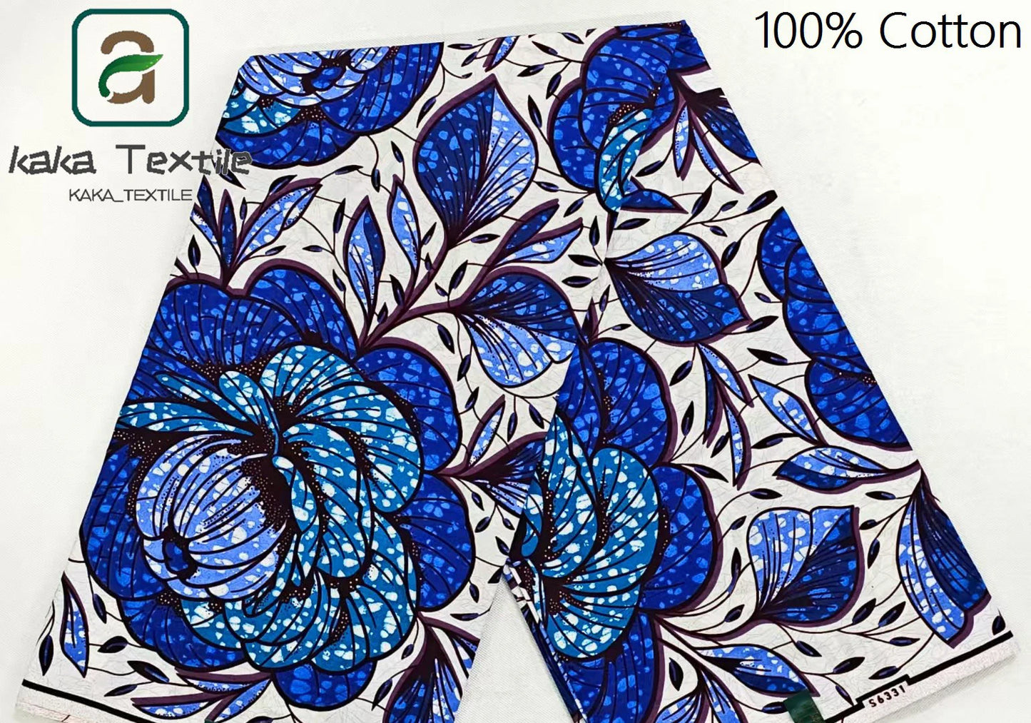 New Super Tissu Ankara Good Real Prints African Wax Fabric Soft Pagne Cotton Material Kente 6YARDS Stuff Blue Batik For Sew