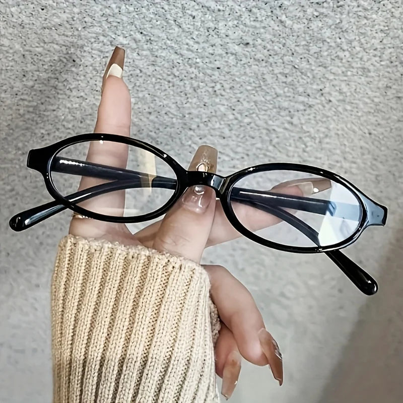 New Retro Small Frame Petite Face Cute Girl Eyeglass Frames, Stylish Eyeglasses, Makeup-Free Essential Oval Design