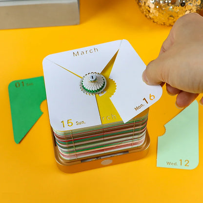 2026 3D Calendar Memo Pad Led Time Piece Calendar Tree of Chakra Desk Calendar Paper Carving Sticky Calendar For Christmas Gifts
