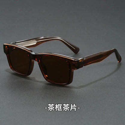 Retro Rectangle Sunglasses for Men Women UV400 Protection Classic Trendy Driving Sun Glasses Outdoor High Quality Travel Glasses