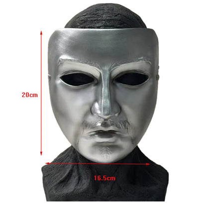 Halloween Carnival 3D Resin Mask Easter Cosplay Collected Craft Adult Silvery Full Face Mask Scary Cosplay Masquerade Party Prop