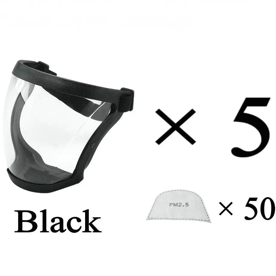 6 Colors Transparent Face Mask Full Face Shield Safety Glasses Eye Protection Windproof Dustproof Anti-splash Kitchen Tool New